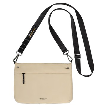 SwitchEasy 魚骨牌 MAGEASY 2L Sacoche 機能掛繩隨行包  沉穩黑 + 細沙杏  1個