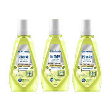 《台塑生醫》Drs Formula固齒健牙齦牙周全效護理漱口水(清新綠茶)500ml(3罐/組)
