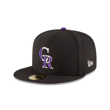 NEW ERA 男女 59FIFTY MLB 球員帽 落磯 _客場  黑 NE70365295