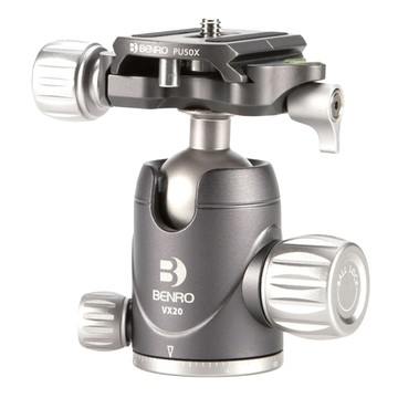 BENRO 百諾 VX25 雙全景球型雲台 球體直徑36mm 承重25kg 雲台高95mm 附PU60X快拆板  1個