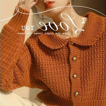 纖婕芙慵懶軟糯上衣女2022秋季新款法式女裝POLO領針織開衫外套潮