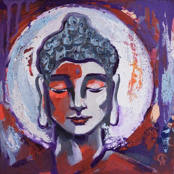 佛画 冥想 原创艺术 精神艺术品 禅宗壁画装饰