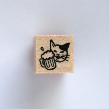迷你手章 貓咪啤酒
