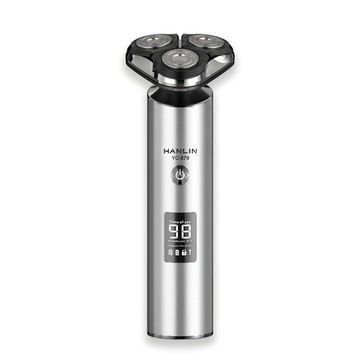 HANLIN 防水4D智能電動刮鬍刀 YC-879 LED顯示 浮動三刀頭