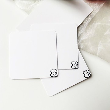 🎀秋冬新款🎀6.7cm方形穿戴甲卡片簡約款空白背景卡美甲貼淺色系透明甲適合