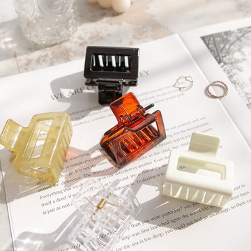 MUMU【A21315】法式中型抓夾 復古氣質 琥珀色 洗澡 抓夾 后腦勺髮夾 法式抓夾 髮夾 鯊魚夾 盤髮抓夾 現貨