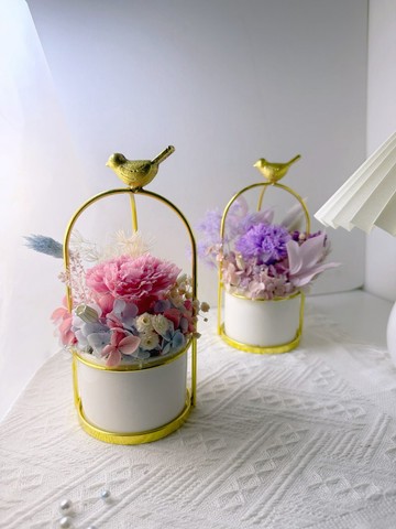 母親節 永生康乃馨 桌花 盆花 永生花 乾燥花