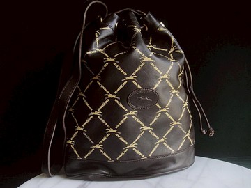 【老時光 OLD-TIME】早期二手老包法國製LONGCHAMP水桶包