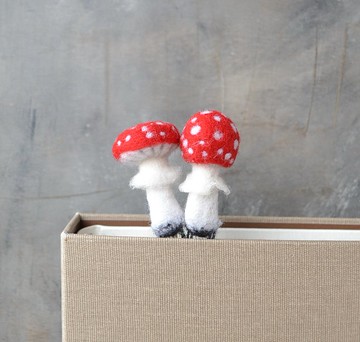 飛木耳蘑菇 3d 書籤定制鵝膏菌蘑菇可愛的讀者禮物