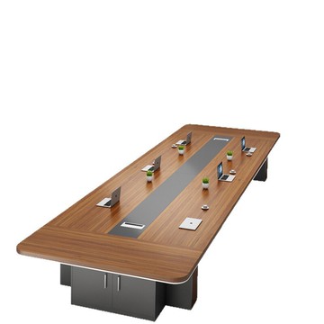 現代簡約會議桌椅組合多人位商務開會洽談桌大型板式會議室長條桌[DD030109]