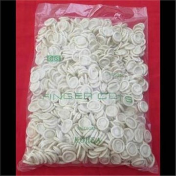 500克乳白捲邊指套一次性工業乳膠橡膠手指套無塵無粉防靜電