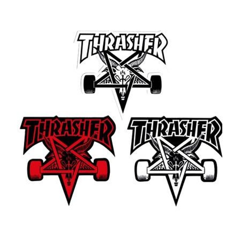 スラッシャー ステッカー ブランド かっこいい おしゃれ アウトドア アメリカン スケボー ストリート 車 バイク スーツケース THRASHER  CONTRAPTION | LINEブランドカタログ