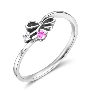 GIUMKA 925純銀 甜蜜蝴蝶結 戒指尾戒 MRS07051