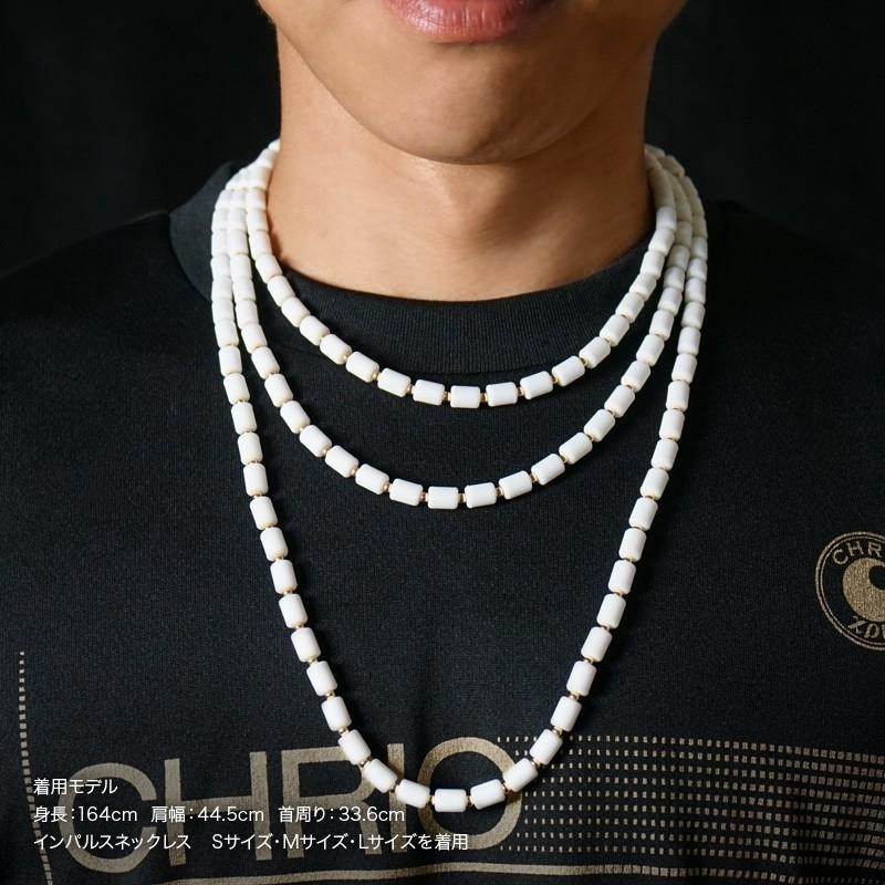 chrio インパルスネックレス 48cm スカイブルーブラック