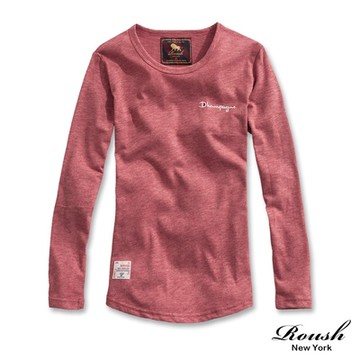 Roush 女生翻玩Champion電繡竹節棉長TEE(2010500-1)