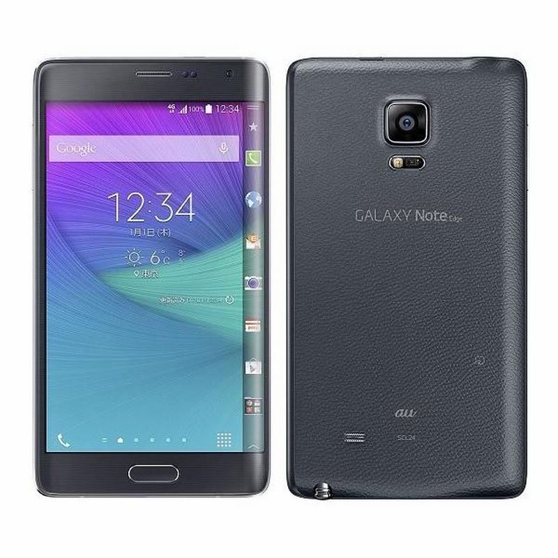 SCL24 GALAXY Note Edge au 黒 [Charcoal Black] Samsung 未使用品 白 