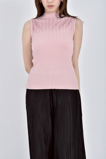 (S) 【尚樺私服】質感針織無袖粉色上衣