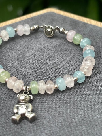 甜甜的糖果與純銀小熊手鍊