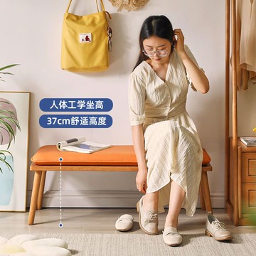 實木換鞋凳家用長條凳坐凳一體可坐式入戶鞋架簡約軟包玄關穿鞋凳