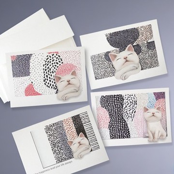 信封信紙組 (小貓/雙面膠版彩色印刷)