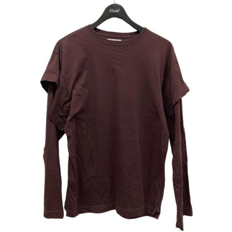 トップス fumika uchida DOUBLE SLEEVE TEE FUMIKA UCHIDA： PILE SWITCHING DOUBLE SLEEVE TEE - GREEN