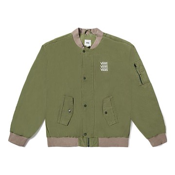 (WMNS) Vans Triple Logo Baseball Jacket 'Green'