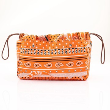 HERMES 愛馬仕 Fourbi 25 Pouch 手拿包 橘色 絲綢 X刻 【二手名牌BRAND OFF】