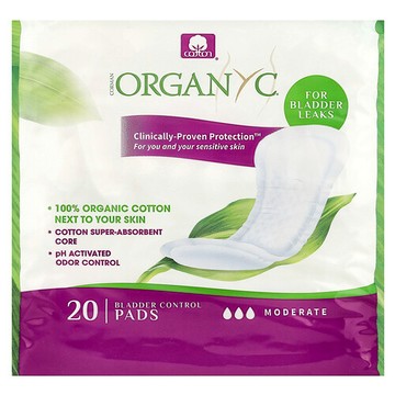 Organyc, 膀胱控制墊，中等，20 片