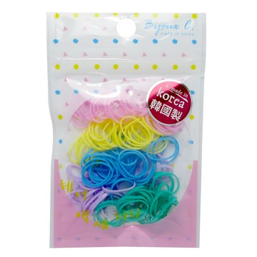 Bjioux C.韓製兒童超彈力橡皮圈-糖果色