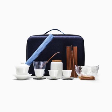 秦初白瓷茶具禮盒裝茶藝教學功夫茶具套裝便攜家用泡茶杯小套簡約