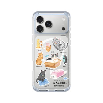 iPhone 17 Pro Max ClearX (MagSafe 兼容) 冰透藍 - 大人の図鑑 - 貓咪心情編