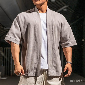 【優選好物】特大碼男裝肌肉信仰健身短袖開衫百搭訓練擼鐵衣服寬鬆運動半袖 5RU6