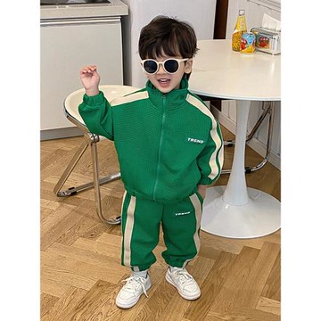 男童春款外套童裝2026新款兒童春季酷帥運動服春秋款小童春裝套裝