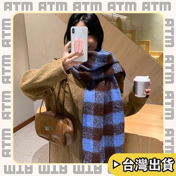 🔥臺灣出貨🔥可開發票✅輕飾時光2026新款格子圍巾女秋冬保暖軟糯加厚圍脖學生兩用品質感披肩