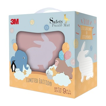 3M 9963E安全地墊禮盒組 旅行  32 x 32 x 2cm  小兔乾燥玫瑰  1盒