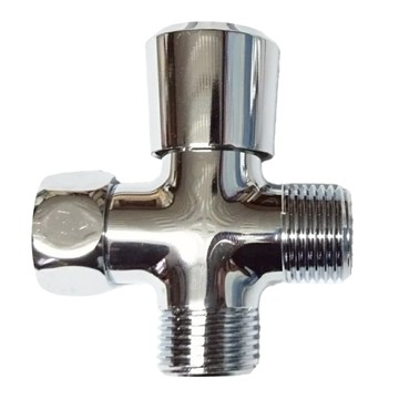 新多多小舖 花灑切換開關 台灣製造 全銅本體 四分  寬6.9 x 高6cm  鉻色