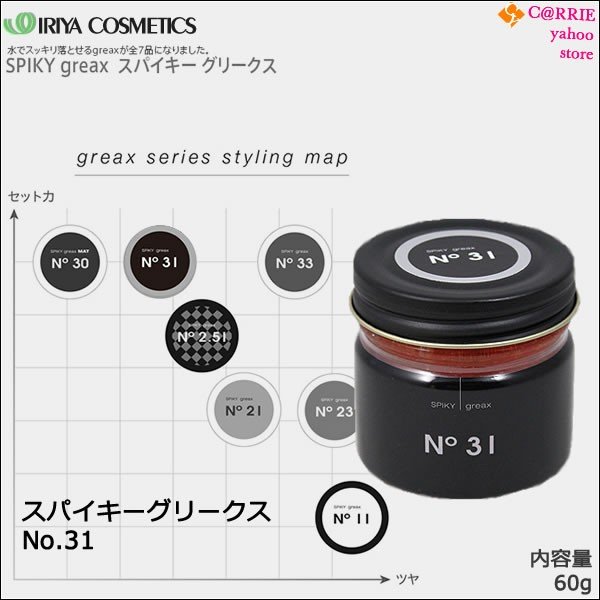 イリヤ スパイキーグリークス 31 ｜ 60g ｜ヘアスタイリング剤 イリヤコスメティクス No.31 通販 LINEポイント最大0.5%GET |  LINEショッピング