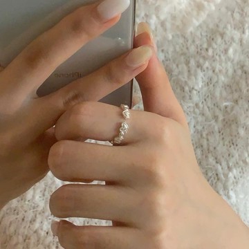 [Relise] （台灣現貨）A0468$ 通體純銀 s925純銀純銀愛心設計感戒指 純銀戒指 純銀