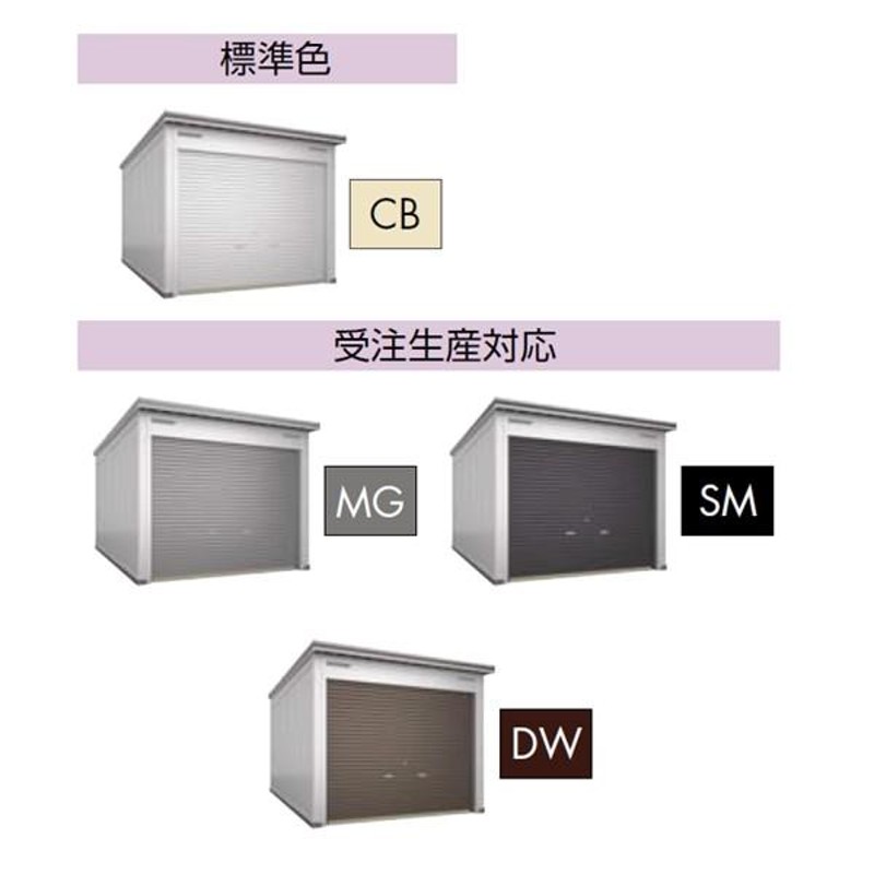 受注生産品 ヨドガレージ ラヴィージュ3 縦連結タイプ 一般型 背高Hタイプ ガレージ 車庫 シャッター VGC-335552H  LINEショッピング