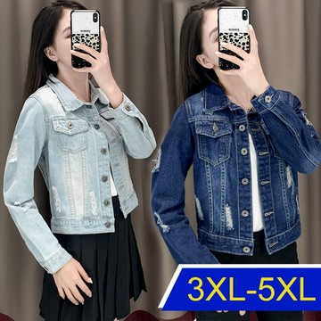 【韓國K.W.】KMM3200牛仔英倫女孩丹寧四季必備外套(新品/小香風/丹寧/中性/五七分袖)