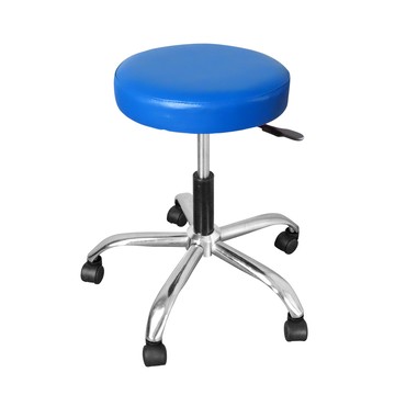 LOGIS-M&M圓凳質感鐵腳工作椅 美髮椅  【A365】藍色