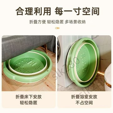 🔥台灣出貨🔥加高家用可摺疊泡腳桶泡腳桶摺疊足底按摩足浴盆宿舍便攜腳盆養生嚴選