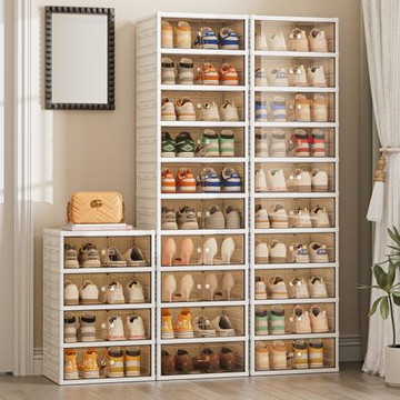 折疊鞋柜鞋架子免安裝家用門口入門室內鞋架收納柜盒防塵簡易鞋盒