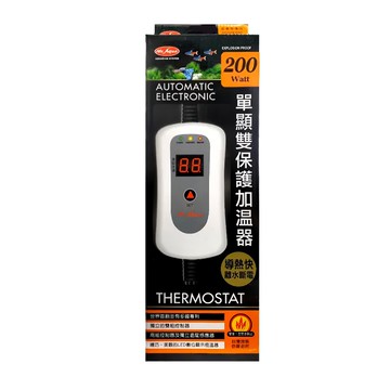 MR.AQUA 水族先生單顯雙保護加溫器200W 魚缸恆溫加熱棒 智能控溫 LED顯示  27.5cm  1個