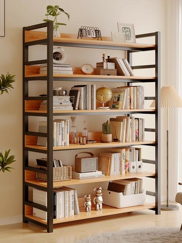 含運  書架落地置物架家用書柜圖書館展示架簡易兒童書架多層鐵藝貨架子