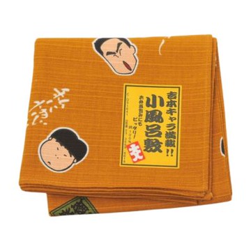 吉本キャラ小風呂敷日本製和風趣味角色印花圖騰手帕(芥黃系/50CM)