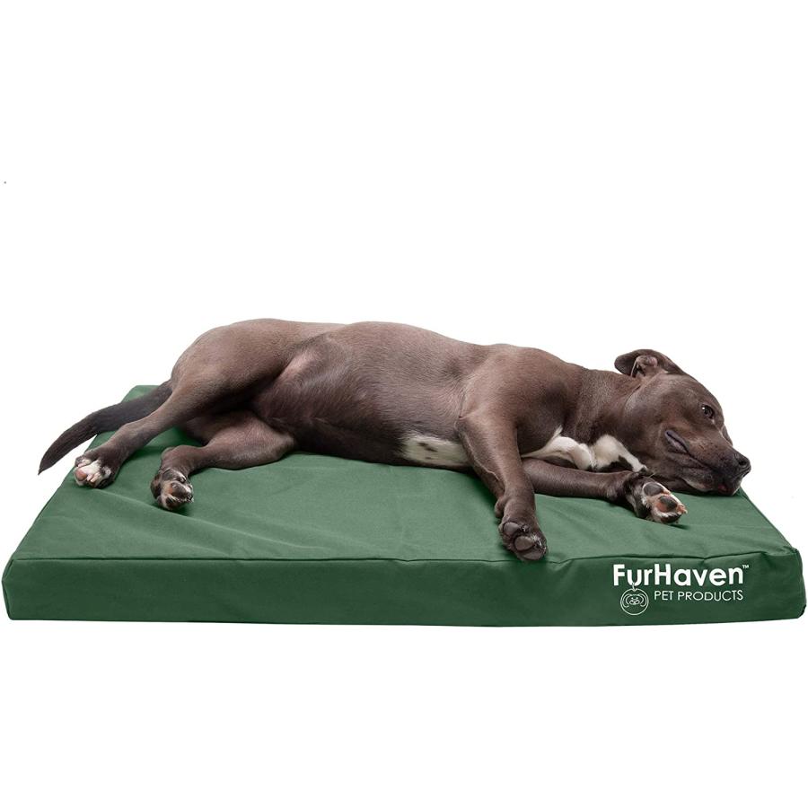 Furhaven Large Memory Foam Dog Bed Water-Resistant Indoor Outdoor