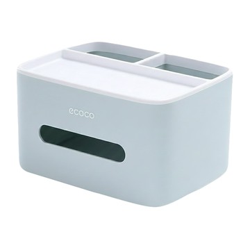 ecoco 意可可 收納面紙盒 藍色 ABS PP  1個