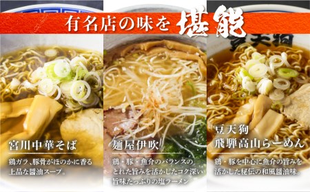 ラーメン 醤油 中華 飛騨の名店 ３種６食 麺の清水屋 高山ラーメン 行列店[Q1616]