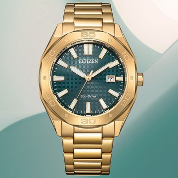 CITIZEN星辰 GENTS系列 八角錶殼 光動能腕錶 41mm / BM7633-81X